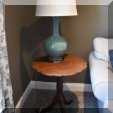 F46. Pie crust side table. 26”h x 23”w 